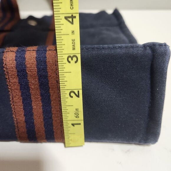 Hermès 1990s Navy/Brown Canvas Fourre Tout Mini Tote Bag - Picture 13 of 15